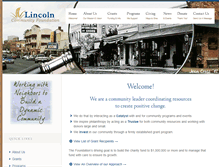 Tablet Screenshot of lincolncommunityfoundation.org